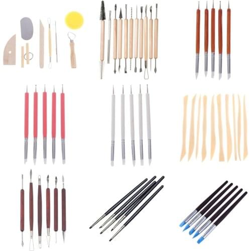6/8/11pcs Clay Sculpting Kit Sculpt Smoothing Wax Carving Pottery Ceramic Tools Polymer Shapers Modeling Carved Tool Perfect