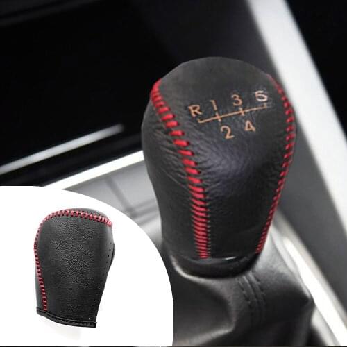 Non-slip Leather Gear Shift Knob Cover MT For Hyundai VERNA 2010 2011 2012 2013 2014 2015 2016 Verna 2014 2015 2016 Shift Lever