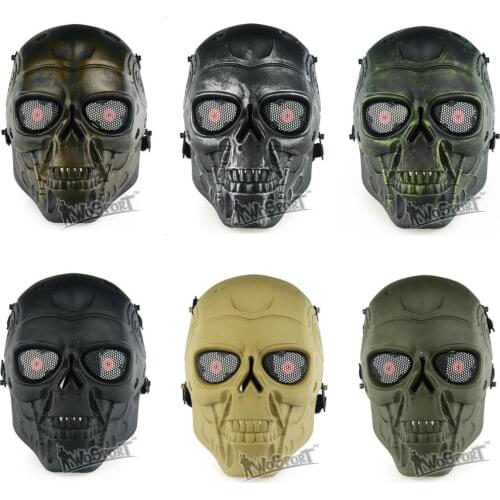 NEW Halloween Cosplay Tactical Protective Mask Terminator Full Face Paintball Face shield