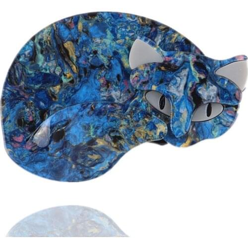 New Colorful Art Cats Acrylic Brooches For Women Cartoon Animal Fox Badges Lapel Pins Brooches Scarf Hat Fashion Jewelry Gifts