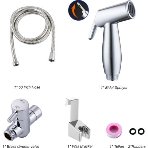 New all-copper high-pressure water separator + ABS booster nozzle toilet spray gun bidet set nozzle