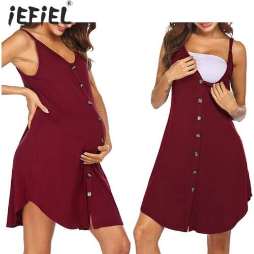 Maternity Pajamas Nightgown V Neck Breastfeeding Childbirth Nightdress Nursing Pajamas Pregnant Women Nightwear For Sleepwear