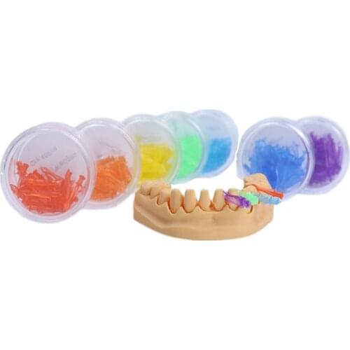 80pcs Dental Disposable Colorful Plastic Diamond Adaptive Composite Restoratio Wedges 7Size