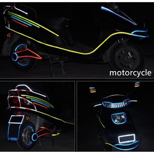 Body Reflective Stickers Motorcycle Bicycle Fluorescent Reflective Belt Car Exterior Reflective Strip