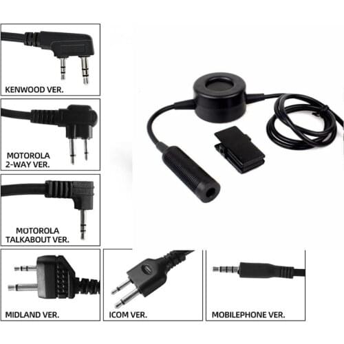 Tactical TCI PTT military headset adapter PTT tactical headset PTT TCI, suitable for hunting shooting tactical headset