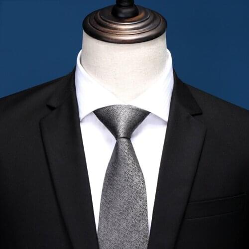 High Quality 2020 Designer New Fashion Gray Pattern 8cm Ties for Men Necktie Wedding Work Business Formal Suit with Gift Box