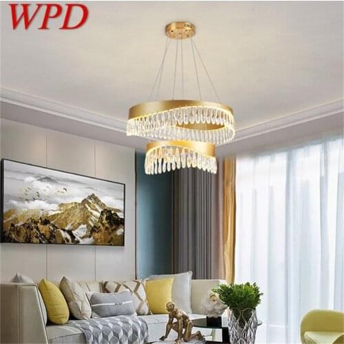 WPD Chandelier Pendant Lamp Postmodern Gold Luxury Home LED Light Fixture for Living Dining Room