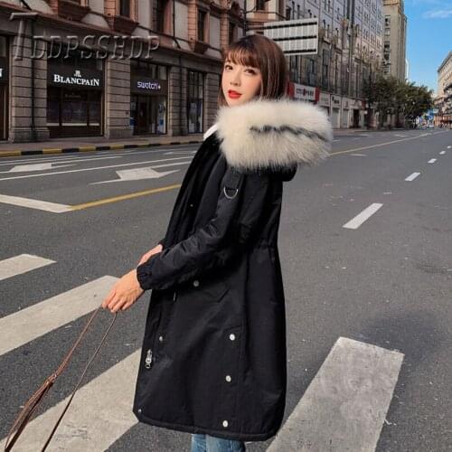 Women Black Thick Hooded Parkas New Arrival Padded Warm Parka Female Overcoat