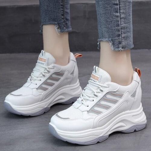 2021 Autumn New Sneakers Women Platform Shoes Fashion Wedges Casual Height Increase Chunky Sneakers Womens Vulcanized Shoes