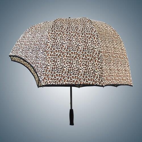 Couple Large Umbrella Rain Women Leopard Sun Windproof Travel Umbrella Long Handle Creative Helmet Umbrellas Storm Strong Y6S