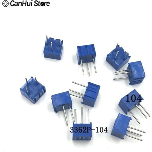 10pcs 3362 P - 104 Precision adjustable Potentiometer 100K Lap Potentiometer 3362P Adjustable Resistance