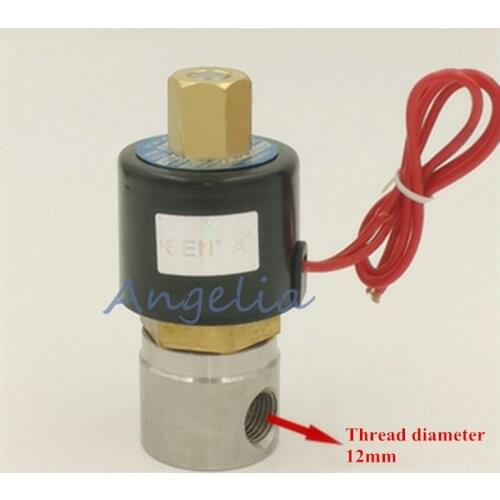 3/8" DN10 BSP AC220V AC110V AC24V Stainless Steel 304 Normally Open Electric Solenoid Valve N/O