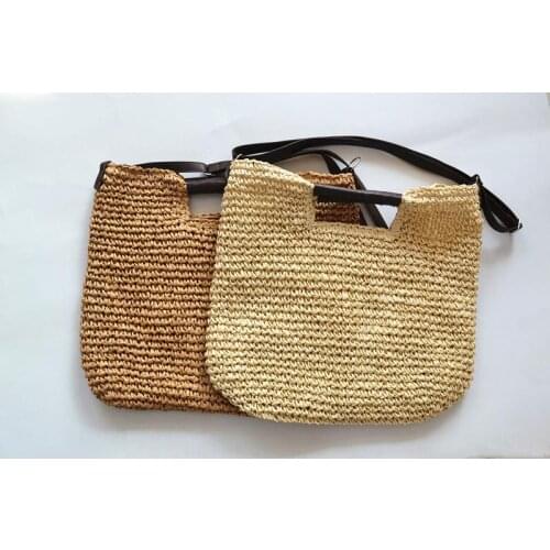 45x32CM 2020 New Crochet Womens Summer Straw Bag Shoulder Bag a6292