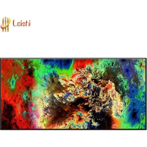 Full Square Round drill 5D DIY Diamond Painting Red and Green Color Fantasy Abstract Clouds Large Mosaic Hobbies And Crafts