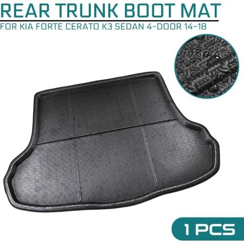 Car Floor Mat Carpet Rear Trunk Anti-mud Cover For Kia Forte Cerato K3 Sedan 4-door 2014-2018