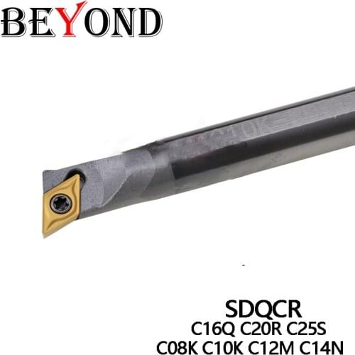 BEYOND C16Q C20R C25S C08K C10K C12M C14N SDQCR Tungsten Steel Carbide Boring Bar Internal Turning Lathe Tool Holder CNC