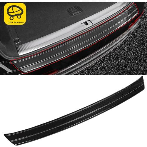 CarMango for Audi Q7 4M 2016-2019 Stainless Car Trunk Door Bumper Tail Gate Fender Pad Protector Sill Cover Frame Trim Moulding