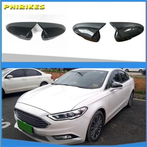 Black Side Wing Mirror Caps For FORD MONDEO MK5 2014-2019 MKV 5 Covers 2015 2016 2017 2018
