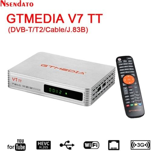 GTMEDIA V7 TT Satellite TV Receiver Full H.265 DVB-T/T2/Cable Digital Wifi tv box Receiver for YouTube USB Wifi Set top TV Box