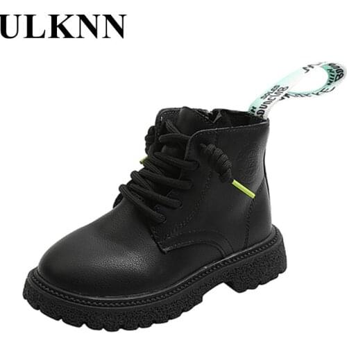Kids Martin Boots Children Fall 2021 New Baby Girls Fashion Classic Boots Black Shoes For Boy Short Boots Size 26-36