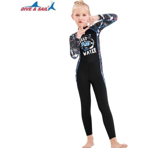 Kids Diving Suit Wetsuit One-Piece Underwater Jumpsuit UV Protect Youth Swimsuit Sportswear Wetsuits Accessories