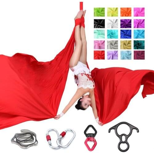 PRIOR FITNESS 15Yards 13.7m Yoga Aerial Silk set for Acrobatic Flying Dance
