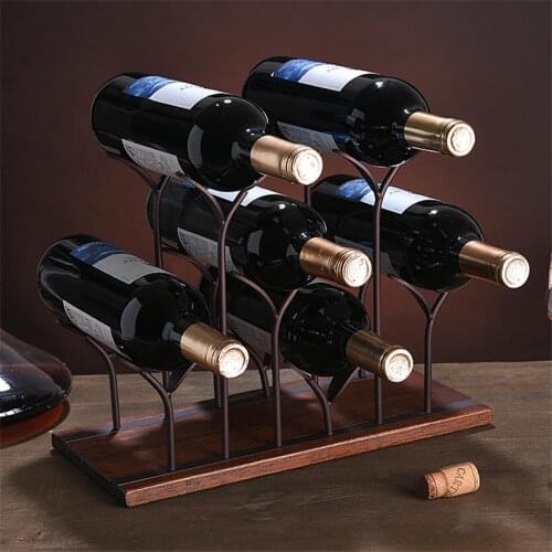 Creative little sapling Wine Rack Metal Freestanding Kitchen Storage Stand Wine Cabinet Grape Wine Shelf Display bar Decorations