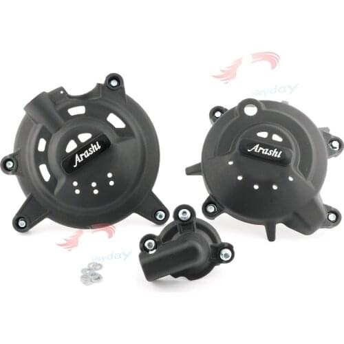 Arashi LOGO For kawasaki ninja400 Engine Cover Set Guard Protector Engine Case Cover Guard 2017