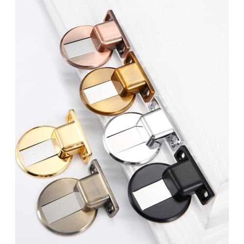 Magnetic Door Holder Stopper Invisible Doorstop Wall Floor Mount Safety Catch Stainless Steel Door Suction Bedroom Door Block