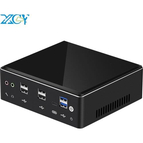 XCY X41 Mini PC 10th Gen Intel Core i7 10510U DDR4 M.2 SSD 8*USB HDMI DP 4K 60fps 2*LAN Type-C 2.4G/5.0G WiFi Windows 10 HTPC