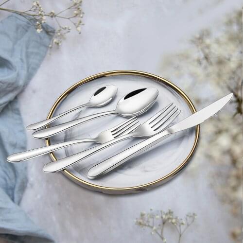 20 PCS Cutlery Sets Silverware Flatware Set Stainless Steel Dinnerware High-grade Mirror Polishing Spoon Knife Fork Kitchen