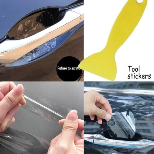 Automobile Annual Inspection Stickers, Door Handle Protective Film, Sticker Installation Small Scraper Film Tool
