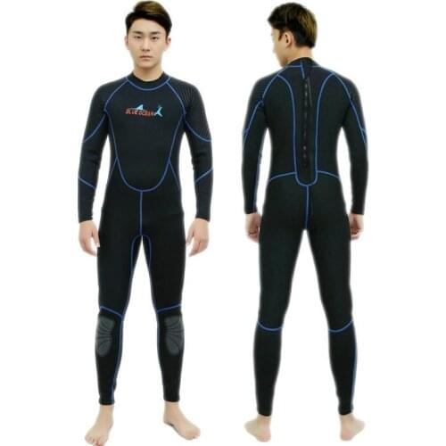 Neoprene 3MM Scuba dive Wet suit Lovers Wetsuit Equipment Snorkeling Jumpsuit One piece long sleeved Triathlon Spearfishing Surf
