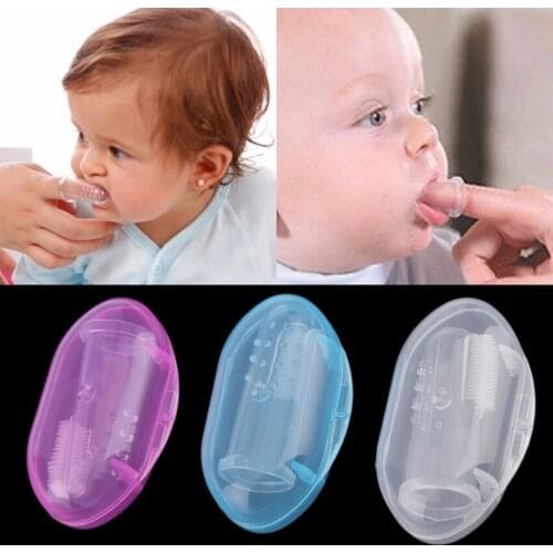 New High Quality Silicone Baby Finger Toothbrush Healthy Kids Baby Infant Soft Silicone Finger Toothbrush Teeth Rubber Massager