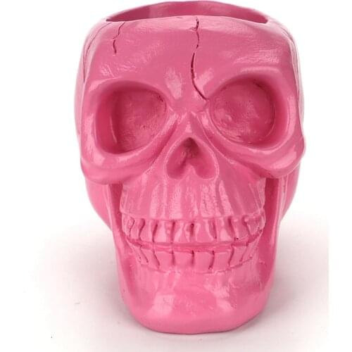 Skull Office Stationery Storage Pen Container Terror Funny Man Skull Makeup Pen Storage Container