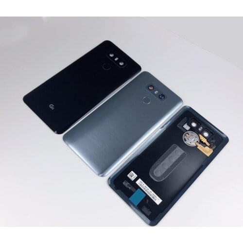 Original For LG G6 LS993 US997 VS998 H870 H871 H872 H873 Housing Back Glass Battery Cover+Camera Lens glass Touch ID+ Sticker