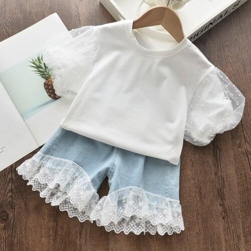 3-7 Years Summer Girl Clothing Set 2021 New Casual Fashion Cartoon Active T-Shirt+ Pant Kid Children Baby Toddler