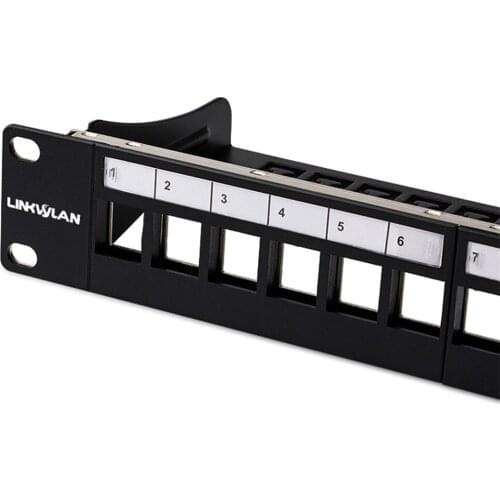 24 Port Patch Panel 19" 1U Rack Distribution Frame RJ45 Adapter For Phone/Network Cables Keystone Jack Module Blank Patch Panel
