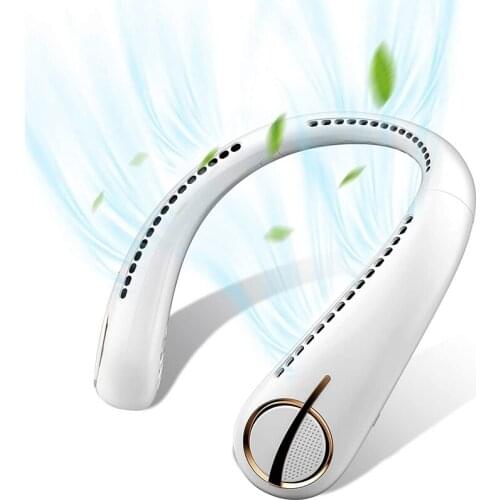 Portable Neck Fan Negative Ions Neck Fan Hands Free Bladeless Necklace Fan Personal Air Conditioner Cooling Fan