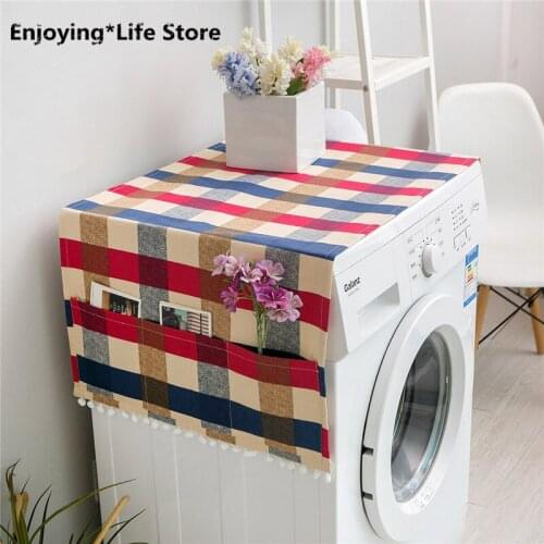 Polyester Cotton Washing Machine Dust Cover Microwave Oven Cover Household Products Protective Cover Accessories Supplies