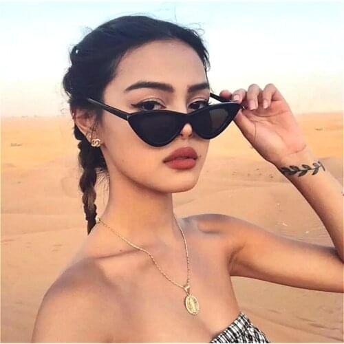Vintage Cateye Sunglasses Women Sexy Retro Small Cat Eye Sun Glasses Brand Designer Colorful Eyewear For Female Oculos De Sol