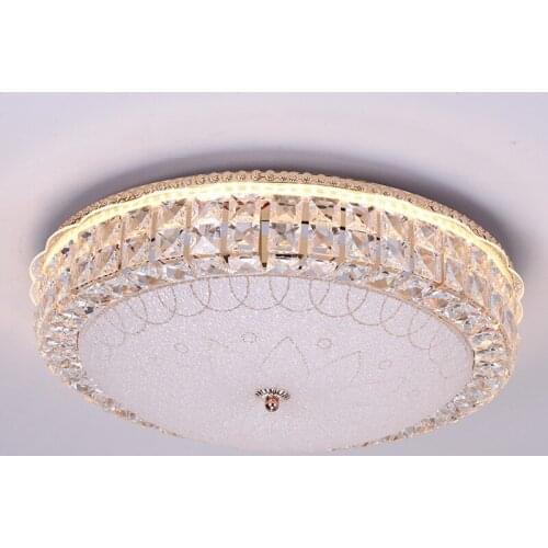 Modern Simple Led ceiling light Glass Crystal WROUGHT IRON Round Creative Luxury Restaurant Balcony Bedroom Living room