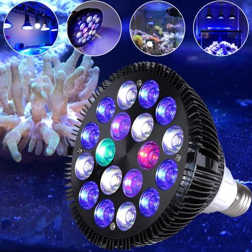 Newest Sign 21W LED Aquarium light White Blue Bright For Coral Reef fishes and aquatic animals Tank fishtank light 85-265v