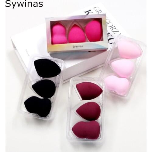 Sywinas 3pcs/box big makeup sponge puff set cosmetics make up foundation microfiber sponge powder puff