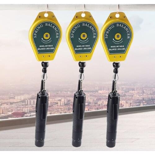 Durable Retractable Spring Balancer Steel Wire Rope Measuring Tool Hook Holder Hanging 3-5kg Assembly-line Fixtures