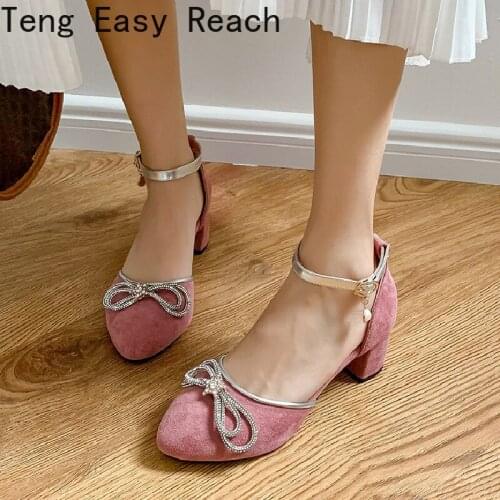 2021 Womens Ankle Strap Faux Suede Pointed Toe High Heel Sandals Ladies Office Professional Shoes Pink Black beige