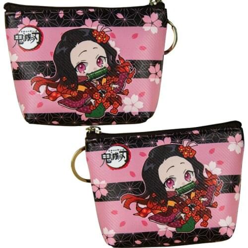1pc Demon Slayer Coin Bag Agatsuma Zenitsu Hashibira Inosuke Kamado Tanjirou Penny Bag Change Purse