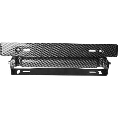 1PC Universal Racing Carbon Fiber Adjustable Number Car License Plate Frame Holder