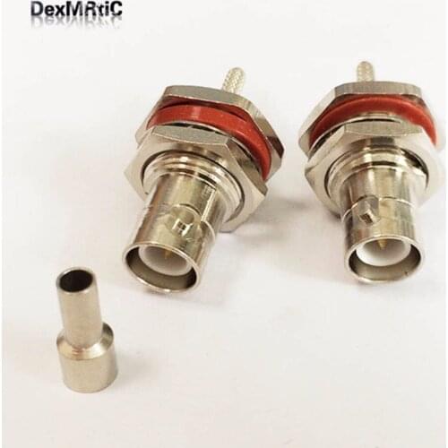 1pc RP-BNC Female Jack Nut RF Coax Connector Crimp RG316,RG174,LMR100 for Straight Nickelplated NEW wholesale