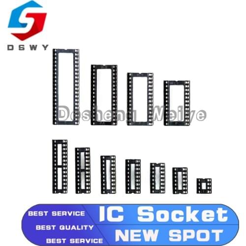 10PCS IC Sockets DIP6 DIP8 DIP14 DIP16 DIP18 DIP20 DIP28 DIP40 pins Connector DIP Socket 6 8 14 16 18 20 24 28 40 pin